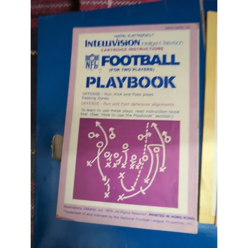 INTELLIVISION NFL FOOTBALL With Box, Manual, Keypad Insert, And More